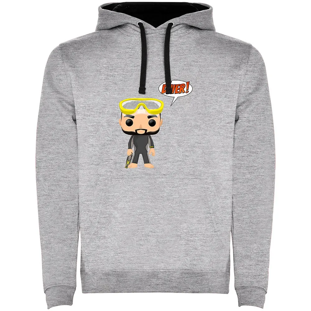 Chibi Diver Tweekleurige Hoodie 3 Chibi Diver Tweekleurige Hoodie